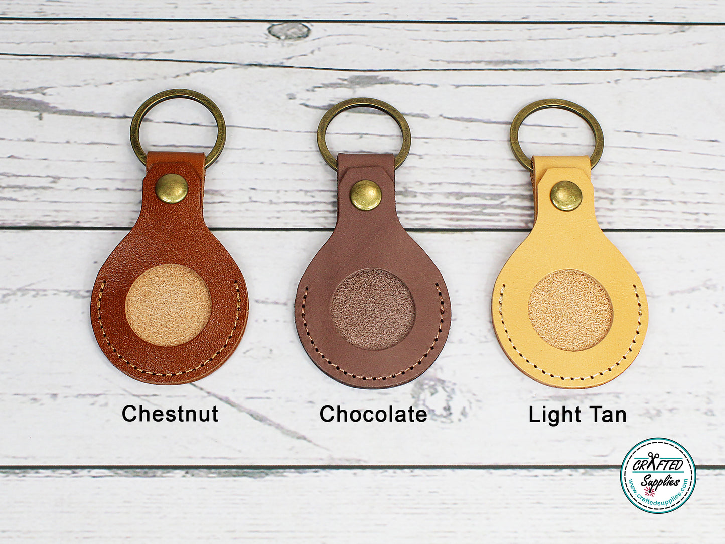Leather Airtag keychain