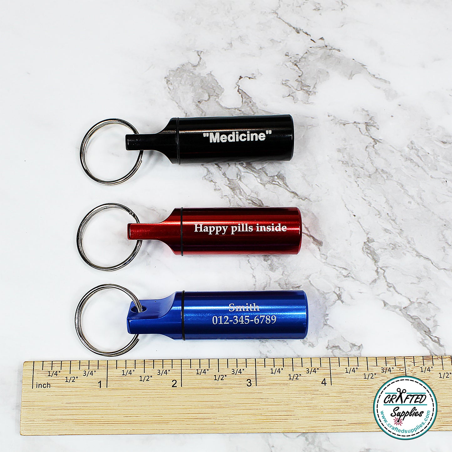 Pill Case Keychain 3 pack