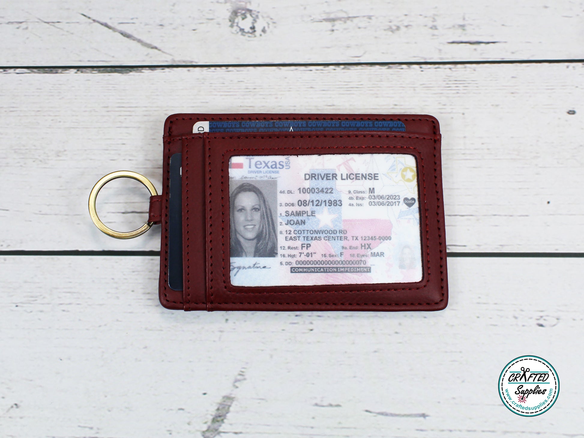 leatherette wallet for laser engraving