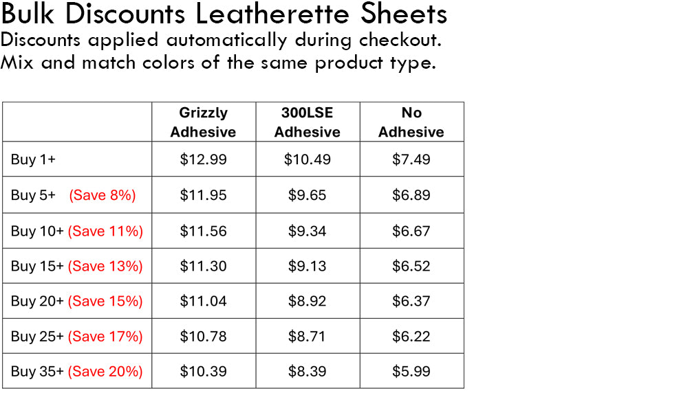 Grizzly Leatherette, Black/Silver 12in x 24in