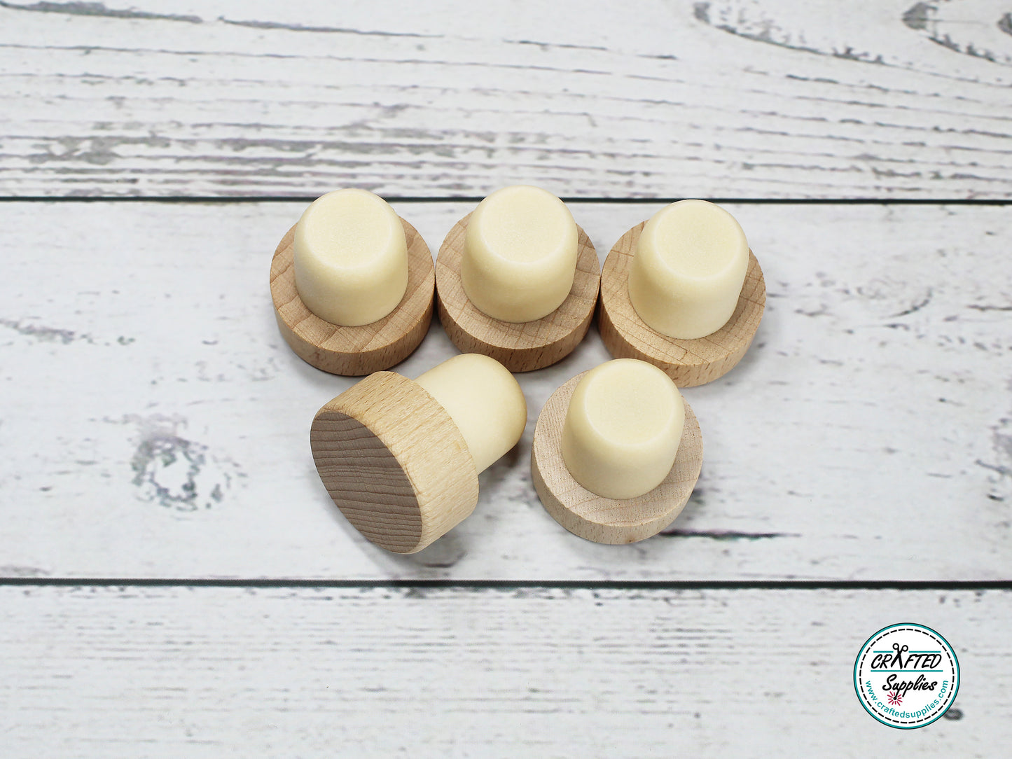Wood Wine Stopper, 5-pack