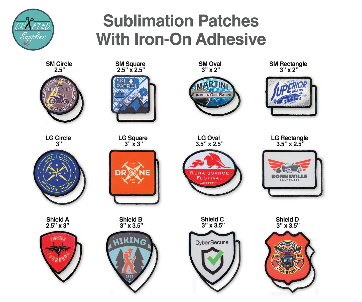 Sublimation blank patches