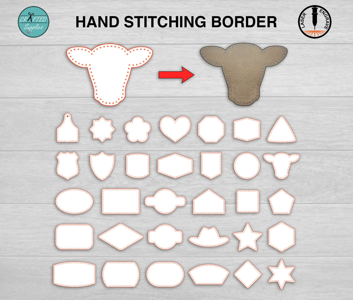 Hat Patch SVG Bundle for Leatherette and Leather. Digital Cut Files