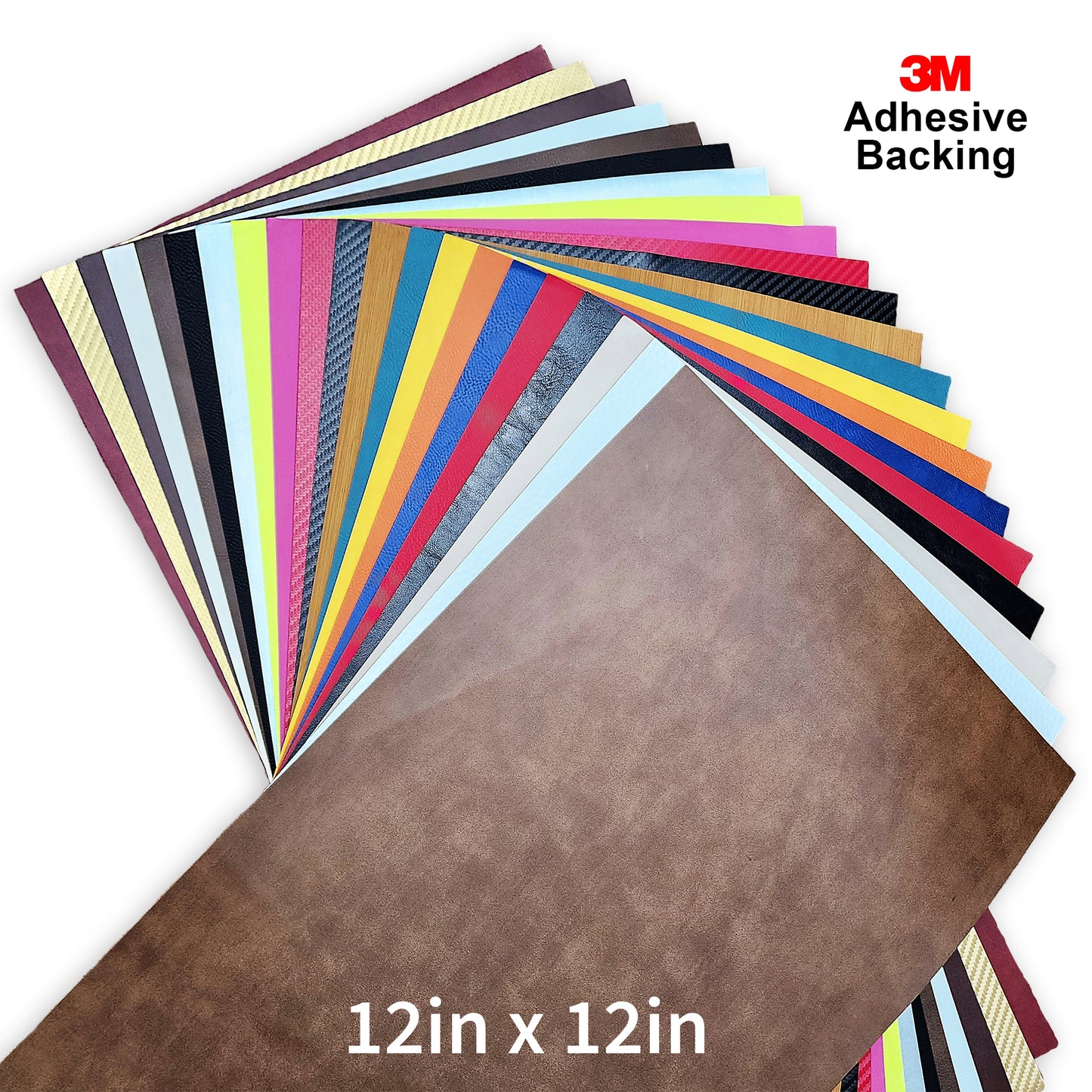 Grizzly Leatherette, All Colors, 12in x 12in, 3M adhesive