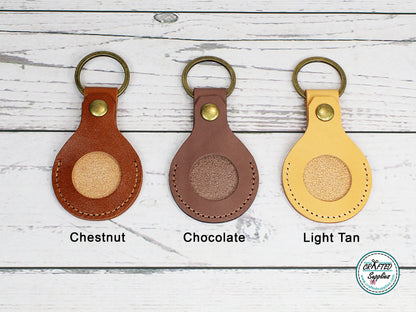 Leather Airtag keychain
