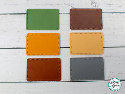 Genuine leather patches with iron-on adhesive for laser engraving