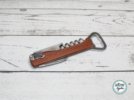 Wine Opener and Bottle Opener with Foil Cutter