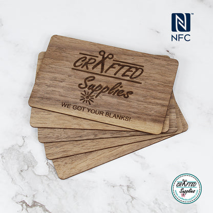 NFC Tag Wood Business Card 10-Pack