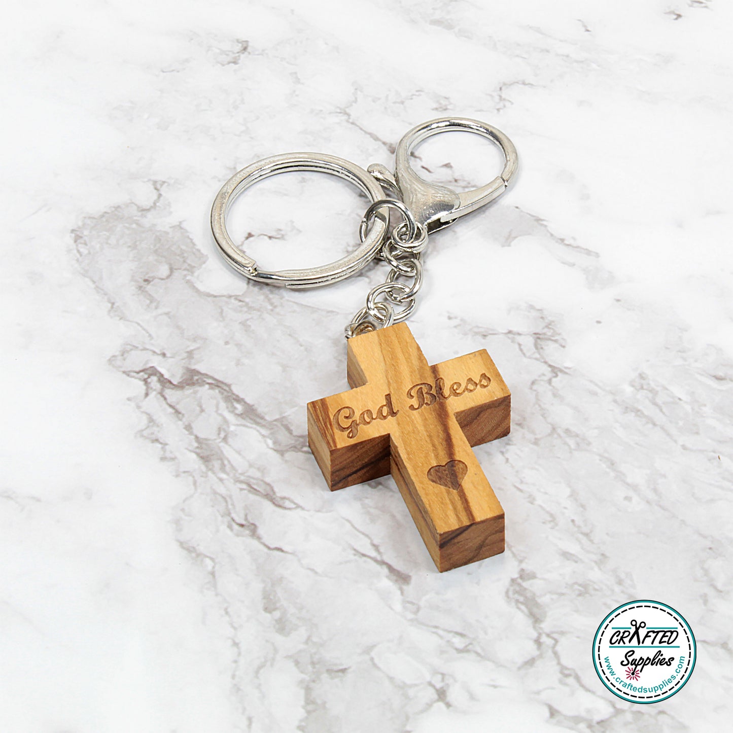 Cross Keychain Olivewood 3-pack