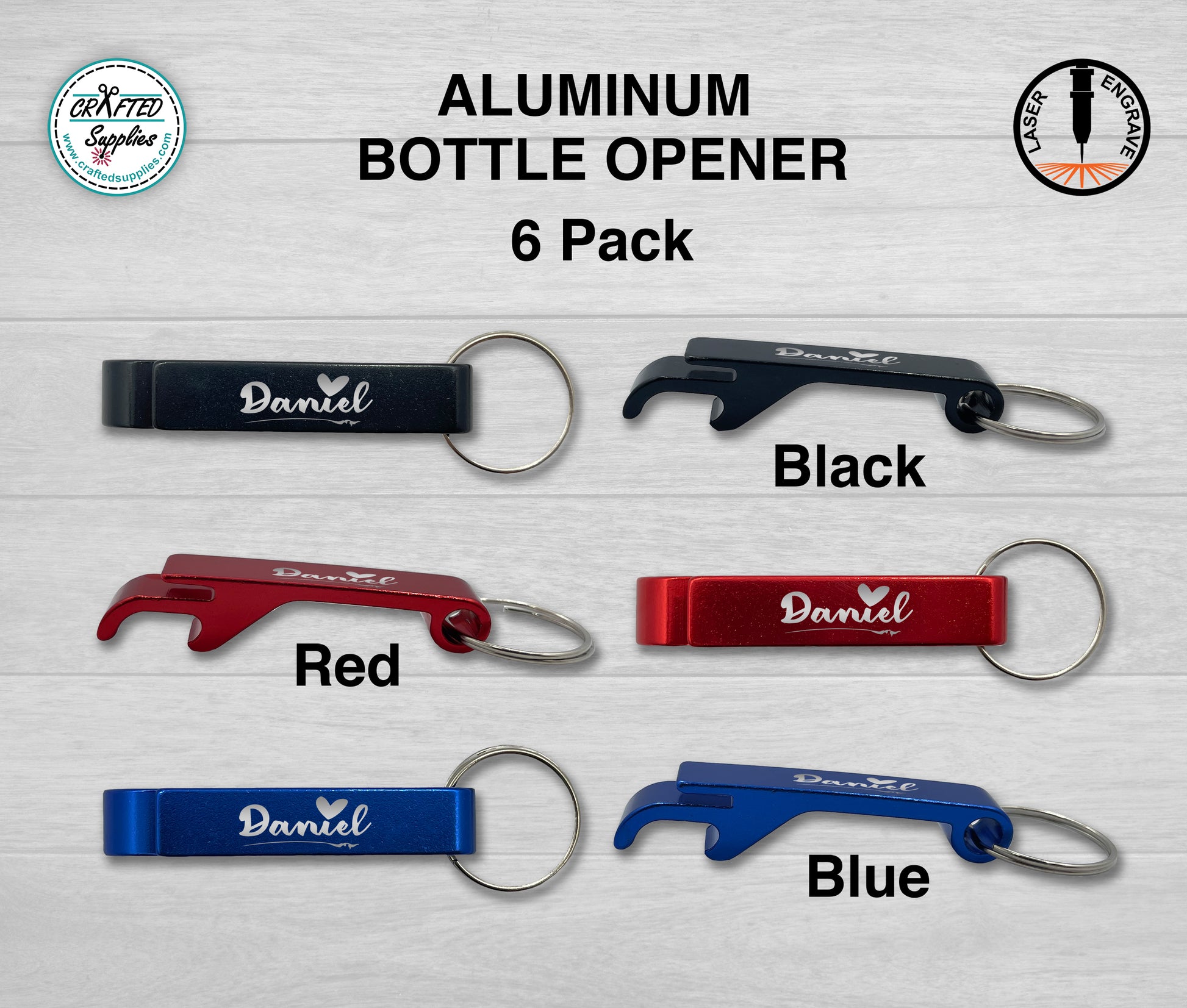 Claw bottle opener, anodized aluminum
