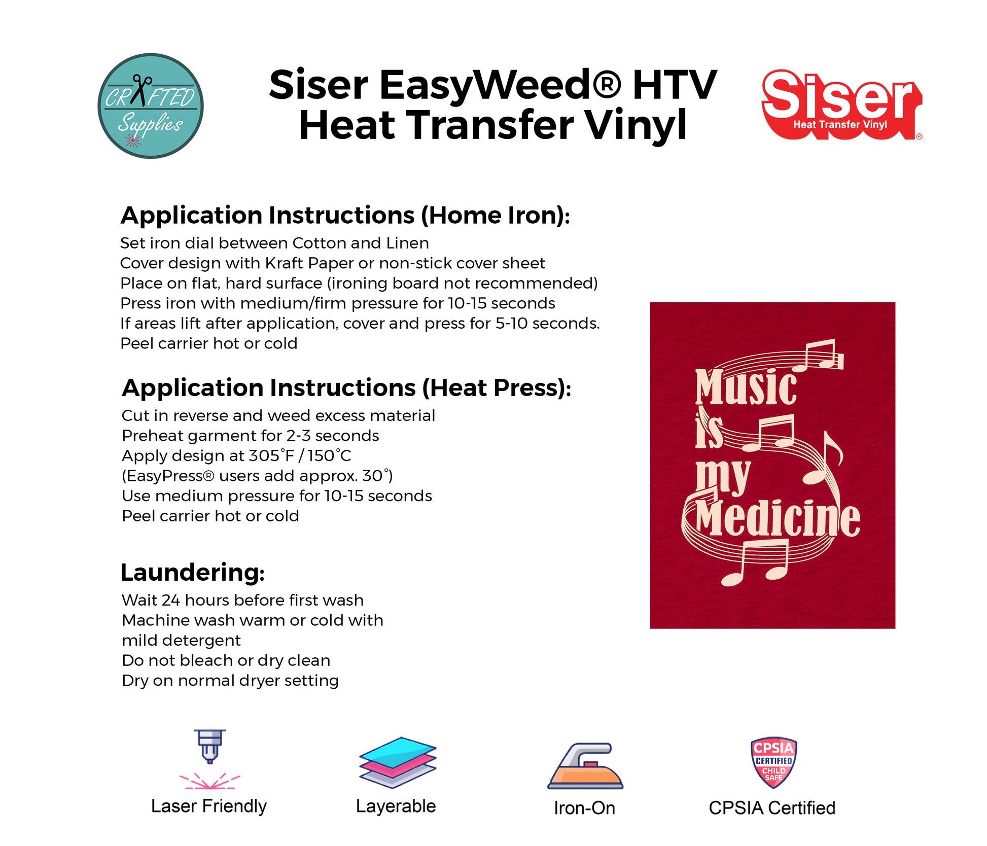 Siser EasyWeed Heat Transfer Vinyl Sheets (HTV)