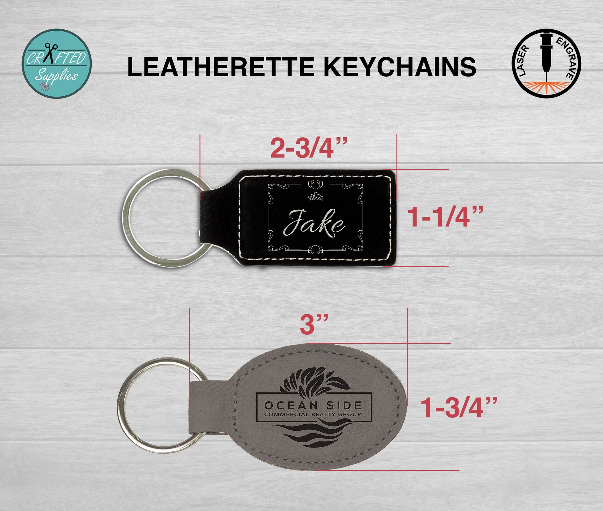 PitkaLeather 10 Pack Blank Leather Keychains Kit| Laser Engraving, Foil stamping-Fundraising Ideas-Promotional, Business, Personalized Gifts