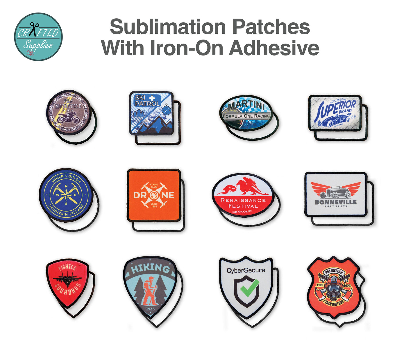 Affordable Sublimation Patches for New Year - Elegant Patches