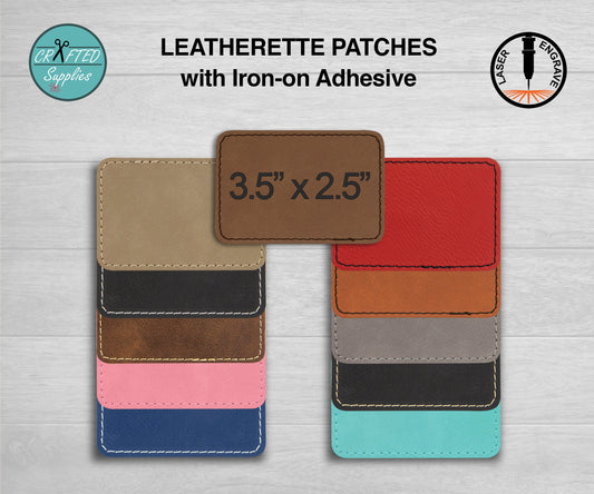 leatherette patch for laser engraving